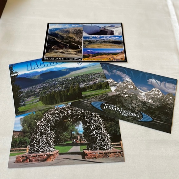 Set of 4 post cards unused new travel Wyoming national park - Picture 8 of 8